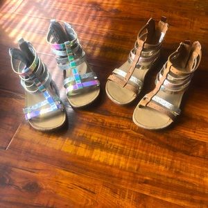 Osh Kosh Sparkly Gladiator Sandals (2 pairs!)